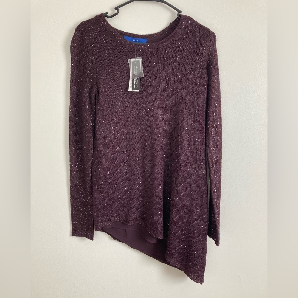 NWT! Apt. 9 Purple Sweater with Sequins